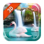 Logo of Live Wallpaper Waterfall& Swan android Application 