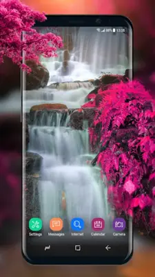 Live Wallpaper Waterfall& Swan android App screenshot 2